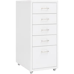 Classeur mobile Blanc 28x41x69 cm Métal Vidaxl