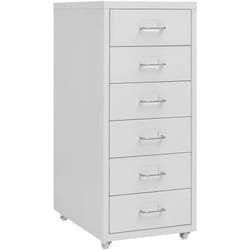 vidaXL Classeur mobile Gris 28x41x69 cm Métal