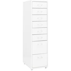 Classeur mobile Blanc 28x41x109 cm Métal Vidaxl