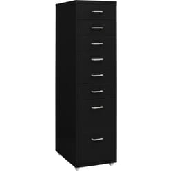 Classeur mobile Noir 28x41x109 cm Métal Vidaxl