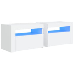 VidaXL 3080734 Table de nuit et table de chevet Blanc