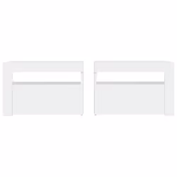 VidaXL 3080734 Table de nuit et table de chevet Blanc