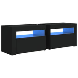 VidaXL 3080735 Table de nuit et table de chevet Noir