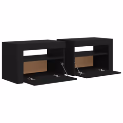 VidaXL 3080735 Table de nuit et table de chevet Noir
