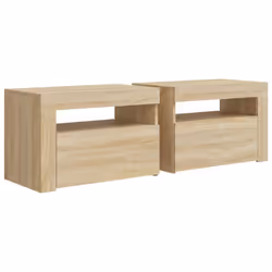 VidaXL 3080737 Table de nuit et table de chevet Chêne