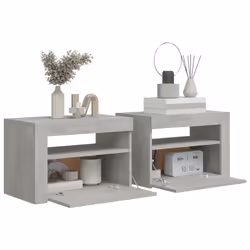 VidaXL 3080738 Table de nuit et table de chevet Couleur du béton - Vue supplémentaire 7