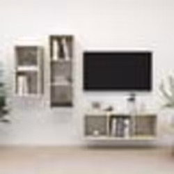 vidaXL Ensemble de meubles TV 3 pcs Chêne sonoma Bois d'ingénierie - TU