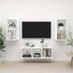 vidaXL Ensemble de meuble TV 3 pcs Blanc Bois d'ingénierie - TU