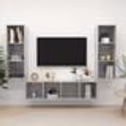 vidaXL Ensemble de meuble TV 3 pcs Gris béton Bois d'ingénierie - TU