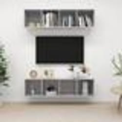 vidaXL Meubles TV muraux 2 pcs Gris béton Bois d'ingénierie - TU