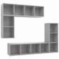 vidaXL Ensemble de meubles TV 4 pcs Gris béton Bois d'ingénierie - TU
