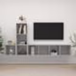 vidaXL Ensemble de meuble TV 3 pcs Gris béton Bois d'ingénierie - TU