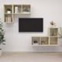 vidaXL Meubles TV muraux 4 pcs Chêne sonoma Bois d'ingénierie - TU