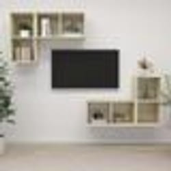 vidaXL Meubles TV muraux 4 pcs Chêne sonoma Bois d'ingénierie - TU