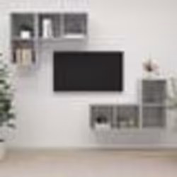 vidaXL Meubles TV muraux 4 pcs Gris béton Bois d'ingénierie
