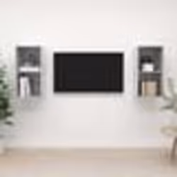 vidaXL Meubles TV muraux 2 pcs Gris béton Bois d'ingénierie