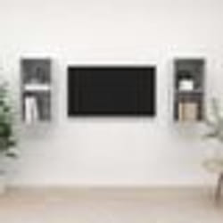 vidaXL Meubles TV muraux 2 pcs Gris béton Bois d'ingénierie