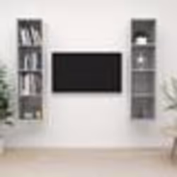 vidaXL Meubles TV muraux 2 pcs Gris béton Bois d'ingénierie - TU