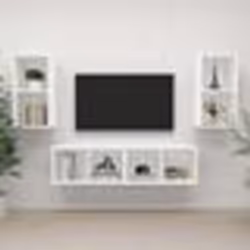 vidaXL Meubles TV muraux 4 pcs Blanc Bois d'ingénierie - TU