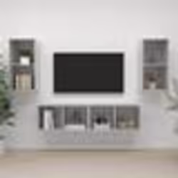 vidaXL Meubles TV muraux 4 pcs Gris béton Bois d'ingénierie - TU