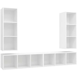 Vidaxl - Meubles tv muraux 4 pcs Blanc Bois d'ingénierie