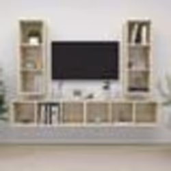 vidaXL Meubles TV muraux 4 pcs Chêne sonoma Bois d'ingénierie - TU