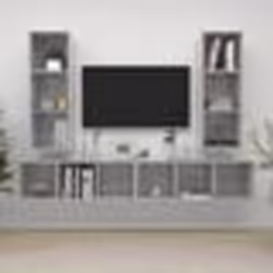 vidaXL Meubles TV muraux 4 pcs Gris béton Bois d'ingénierie - TU