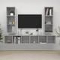 vidaXL Meubles TV muraux 4 pcs Gris béton Bois d'ingénierie - TU