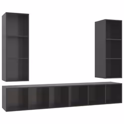 VidaXL 3079888, Gris, Bois, Bois, 370 mm, 370 mm, 1070 mm