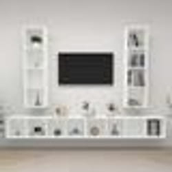 vidaXL Meubles TV muraux 4 pcs Blanc Bois d'ingénierie - TU