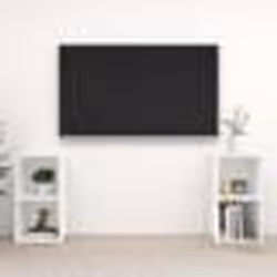 vidaXL Meubles TV 2 pcs Blanc 72x35x36,5 cm Bois d'ingénierie - TU
