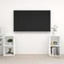 vidaXL Meubles TV 2 pcs Blanc 72x35x36,5 cm Bois d'ingénierie - TU