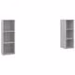 vidaXL Meubles TV 2 pcs Gris béton 107x35x37 cm Bois d'ingénierie - TU
