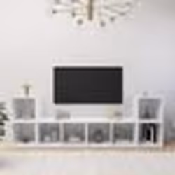 vidaXL Meubles TV 4 pcs Blanc 72x35x36,5 cm Bois d'ingénierie - TU