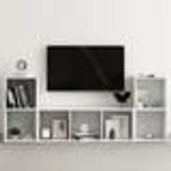 vidaXL Ensemble de meubles TV 3 pcs Blanc Bois d'ingénierie - TU