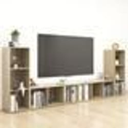 vidaXL Meubles TV 4 pcs Chêne sonoma 107x35x37 cm Bois d'ingénierie - TU