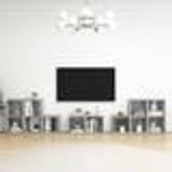 vidaXL Ensemble de meubles TV 8 pcs Gris béton Bois d'ingénierie - TU