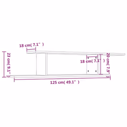 VidaXL 806993 étagères Bois Gris - Vue supplémentaire 8
