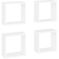 Vidaxl - tagères cube murales 4 pcs blanc 30x15x30 cm