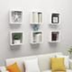 vidaXL Étagères cube murales 6 pcs blanc 30x15x30 cm - TU