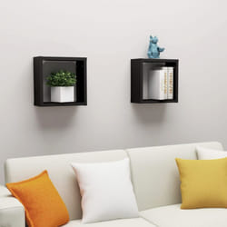 Vidaxl - tagères cube murales 2 pcs noir 30x15x30 cm