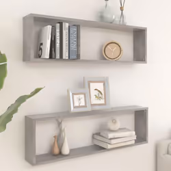 VidaXL 807010 étagères Bois Gris - Vue supplémentaire 2