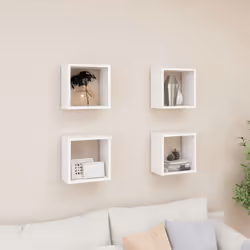 Cet ensemble d'étagères murales en forme de cube avec le design pratique est destiné à être le point de mire de votre salon,  ...
