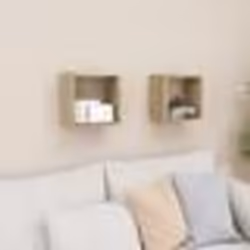 vidaXL Étagères cube murales 2 pcs Chêne sonoma 26x15x26 cm