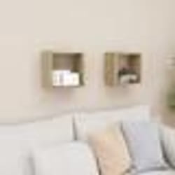 vidaXL Étagères cube murales 2 pcs Chêne sonoma 26x15x26 cm