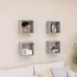 vidaXL Étagères cube murales 4 pcs Gris béton 26x15x26 cm - TU