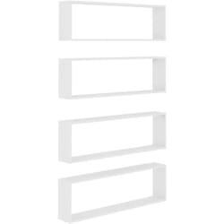 Tagères cube murales 4 pcs Blanc 100x15x30cm bois d'ingénierie Vidaxl