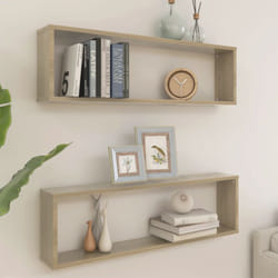 Vidaxl - tagères cube murales 2 pcs chêne sonoma bois d'ingénierie