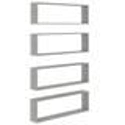 vidaXL Étagères cube murales 4 pcs gris béton bois d'ingénierie
