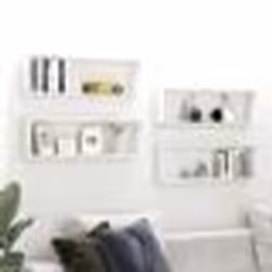 vidaXL Étagères cube murales 4pcs Blanc 80x15x26,5cm bois d'ingénierie - TU